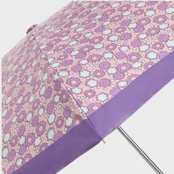 Coach UV Floral Mini Umbrella Compact Travel Sun Rain CBM51